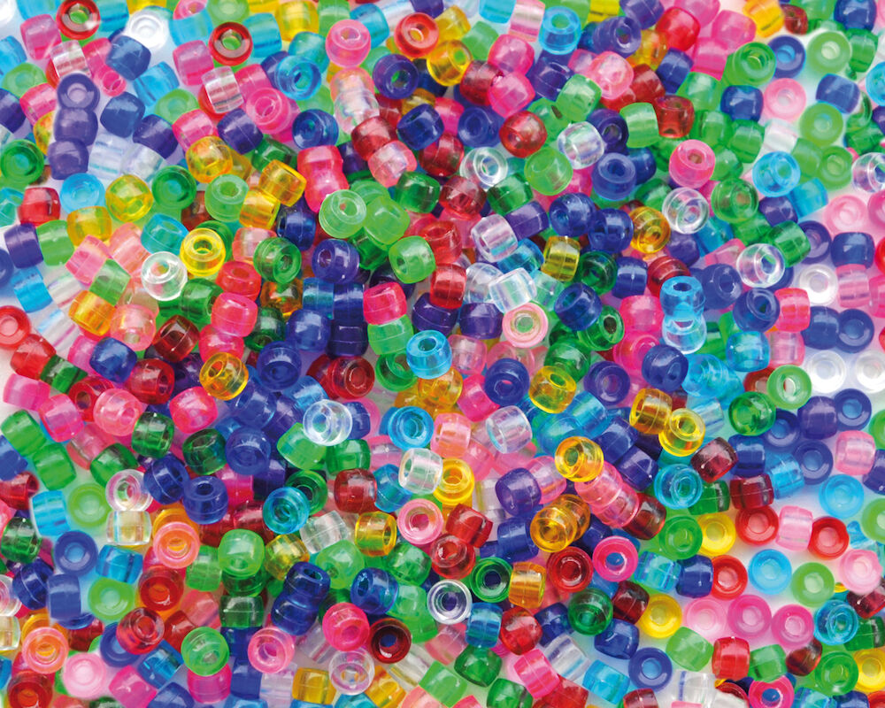 Playbox Kongopärlor Mixade transparent färger 1000/fp