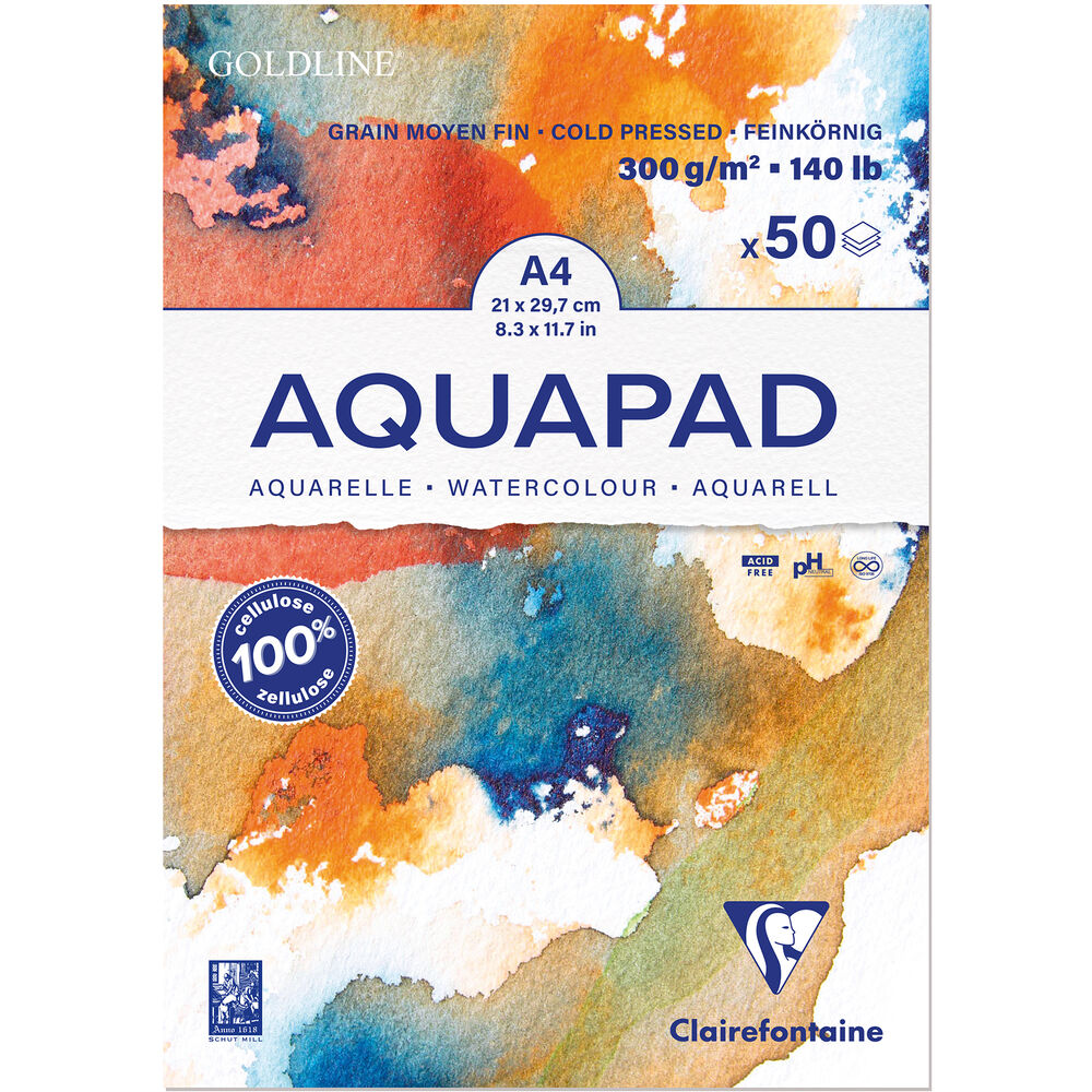 Clairfontaine Akvarellblock A4 300g