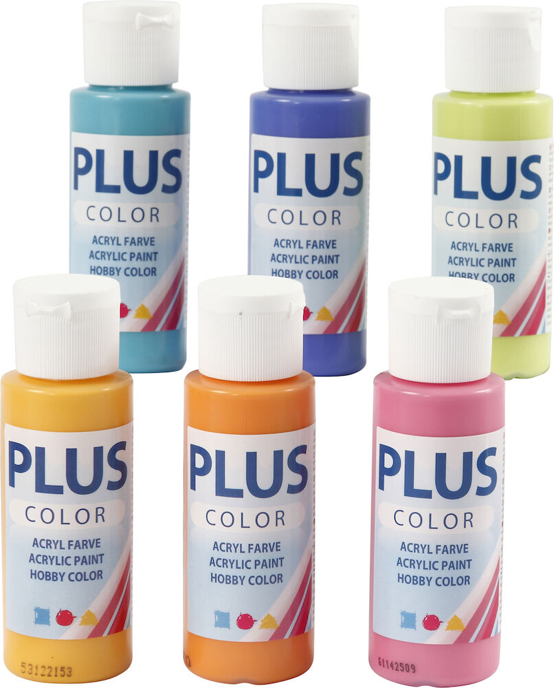 Plus Color Hobbyfärg Plus Fun 6 x 60 ml