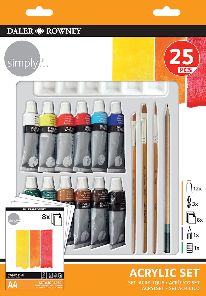 Daler-Rowney Akrylfärg 25 st/fp