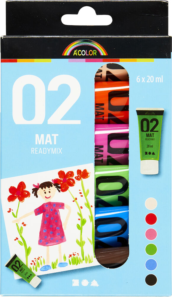 Creativ Company Akrylfärg matt 6 x 20 ml