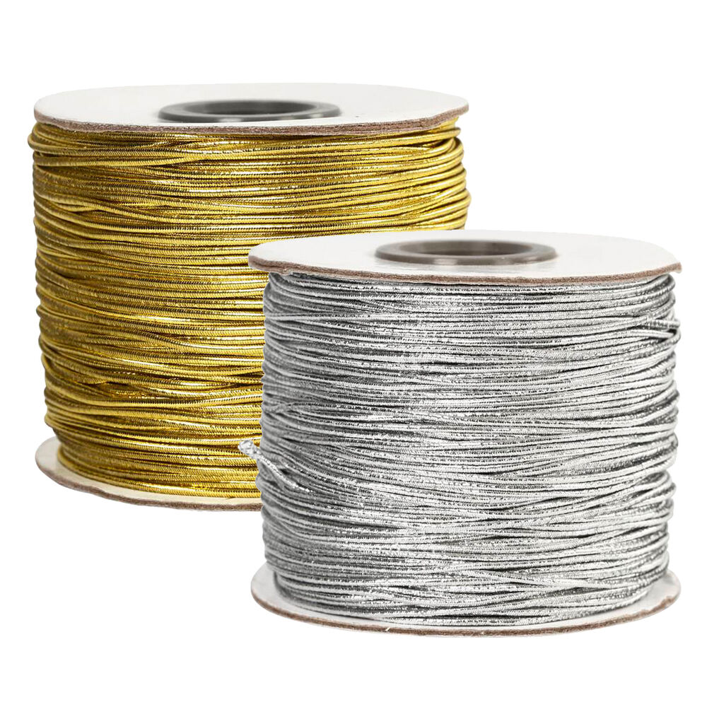 Creativ Company Elastiskt snöre 1mm 100m guld