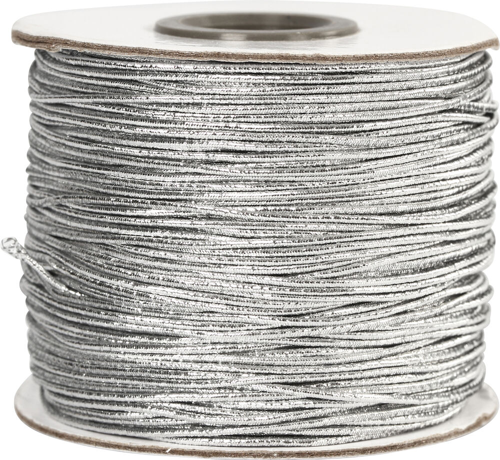 Creativ Company Elastiskt snöre 1mm 100m silver