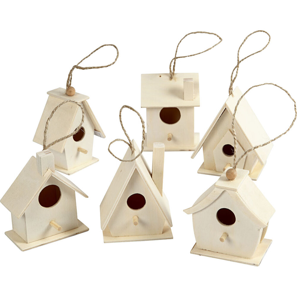 Creativ Company Fågelholkar 7cm poppel 6/fp