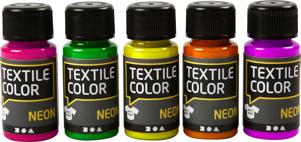 NoBrand Textilfärg mixade 5 x 50 ml