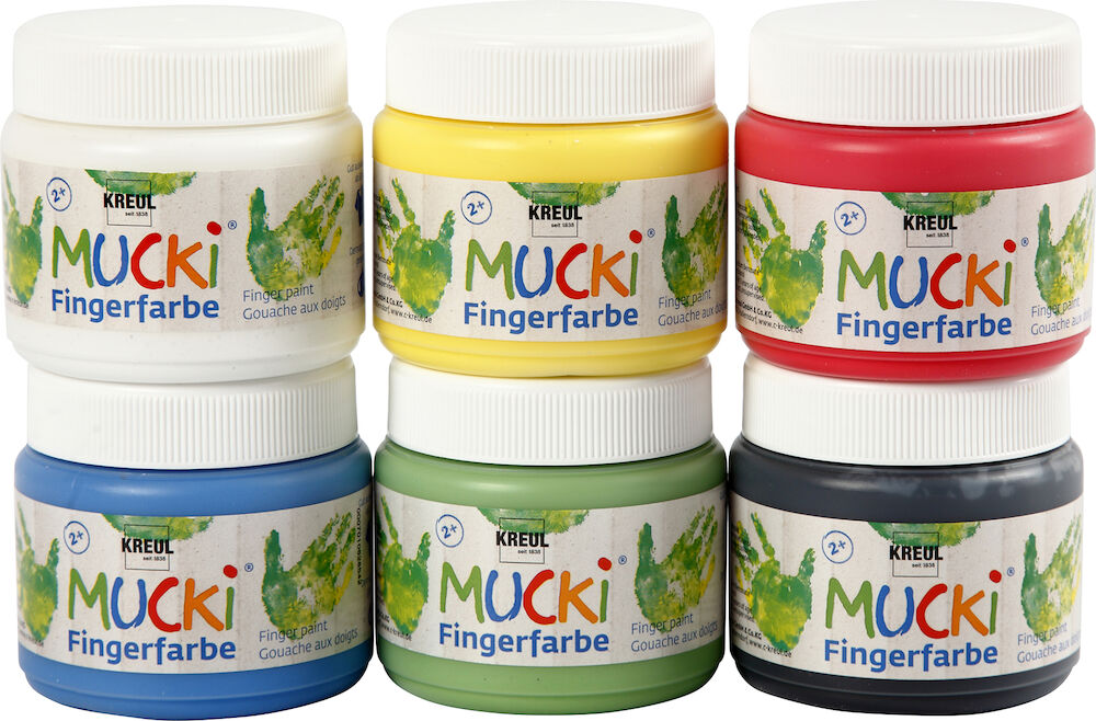 NoBrand Fingerfärg mixade 6 x 150 ml