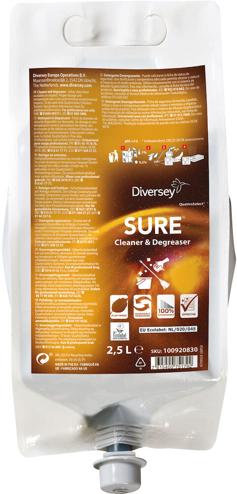 SURE Rengöringsmedel kök QS 2,5 liter 2 st/fp
