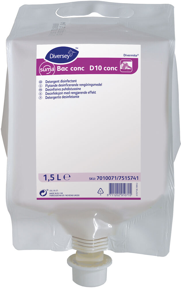 Suma Allrengörings-/Desinfektionsmedel Bac10, 1,5 liter