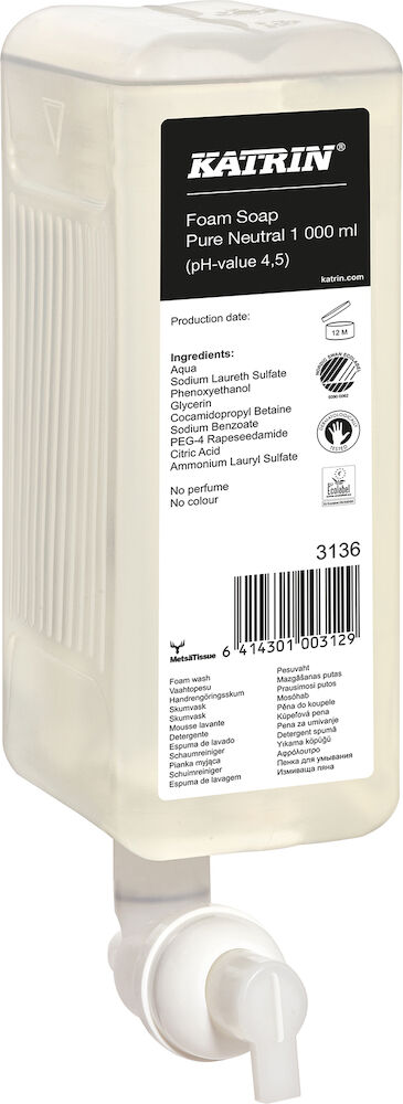 Katrin Tvål Foam Soap Pure Neutral 1000 ml