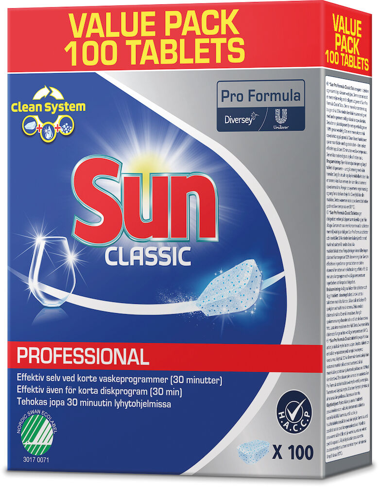 Sun Maskindiskmedel tabletter Professional Refill 100 st/fp