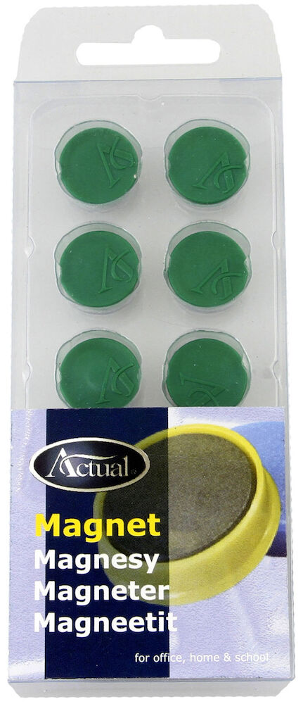 Actual Magnet rund 16mm grön 10/fp