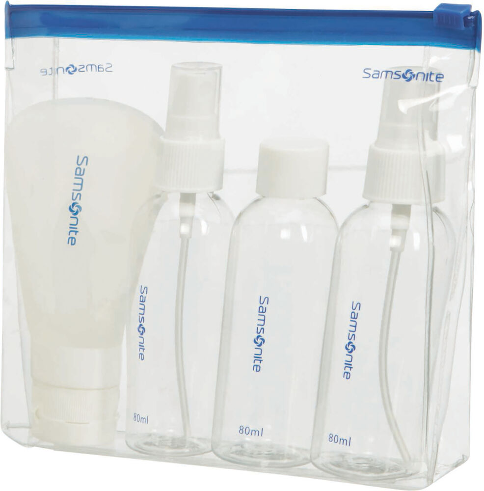 Samsonite Reseflaskor x4 transparent necessär