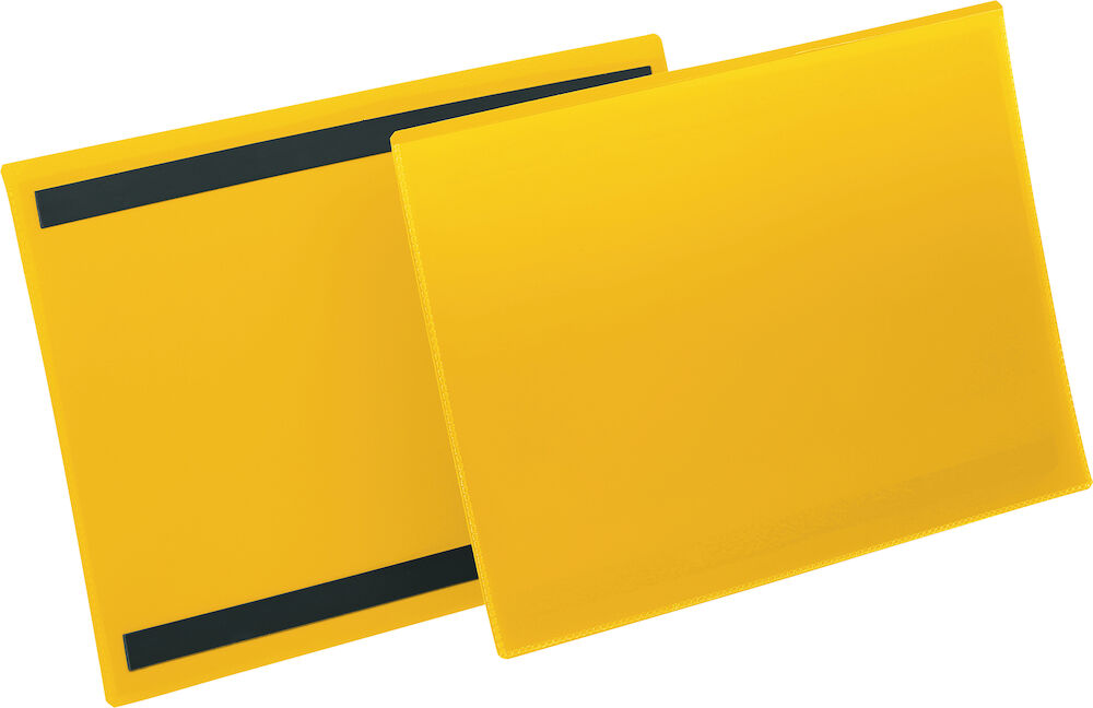 Durable Plastficka A4L magnetisk gul 50 st/fp