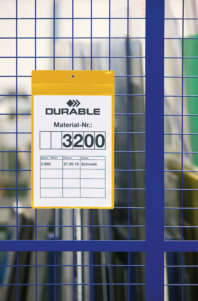 Durable Plastficka Plus A4L magnet gul 10 st/fp