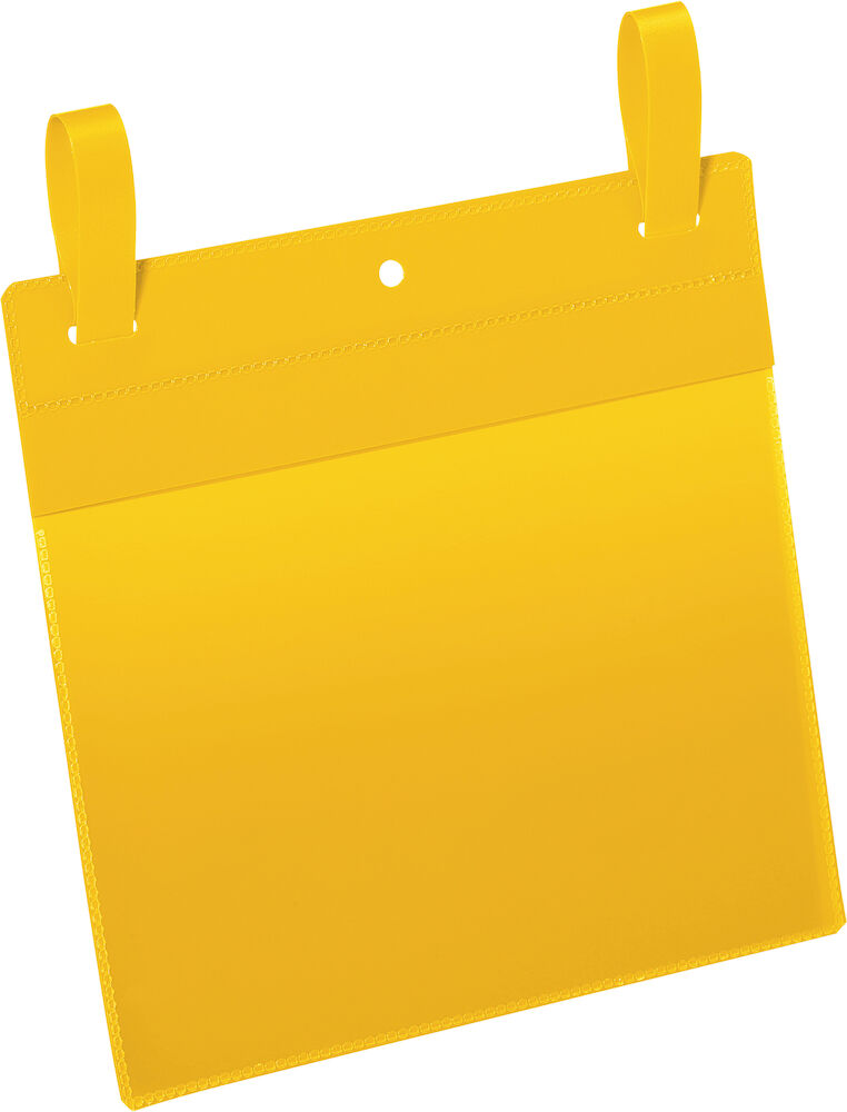 Durable Plastficka A5L med fästband gul 50 st/fp