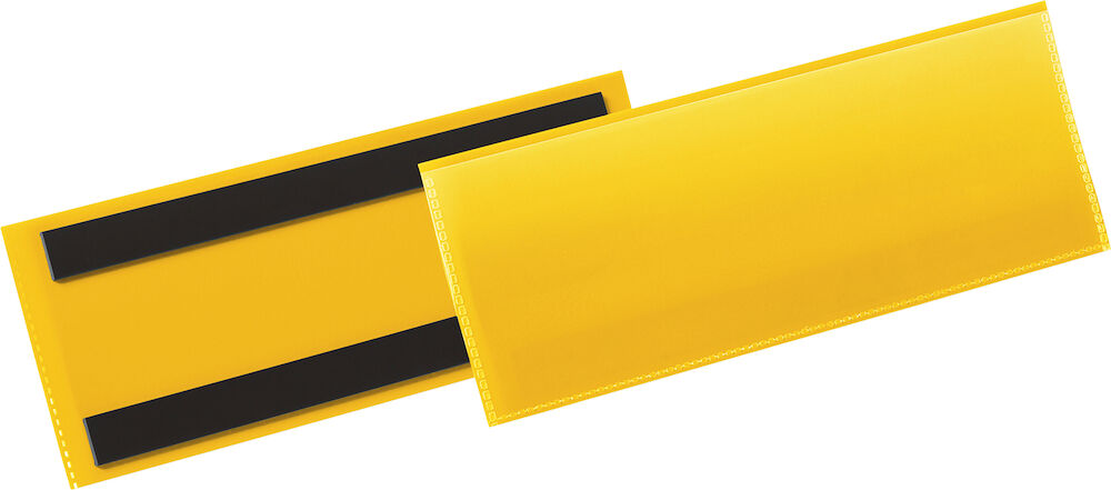 Durable Etiketthållare magnetisk 1/2 A5L gul 50 st/fp