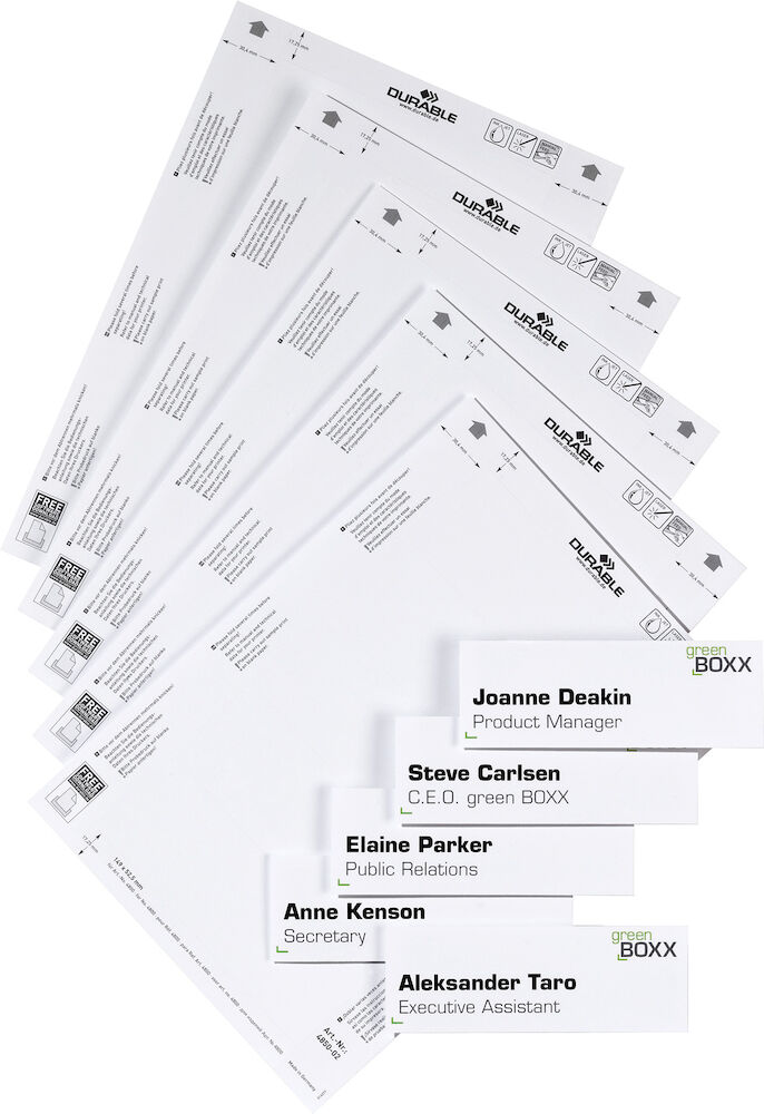Durable Etiketter Info Sign/Click Sign 149x52,5 mm vit