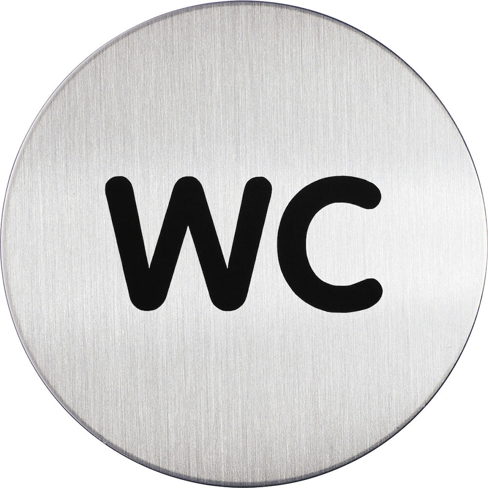 Durable Symbolskylt WC silver
