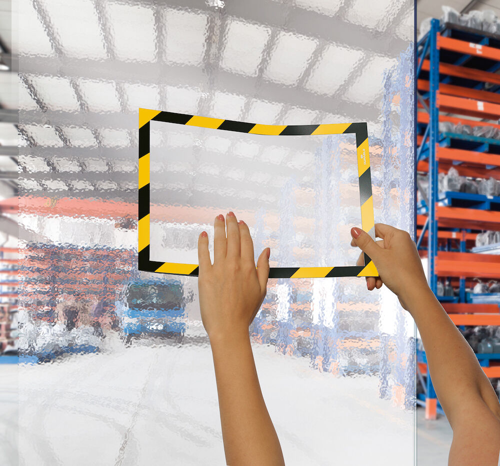 Durable Inforam Duraframe Security A4 gul/svart 2 st/fp