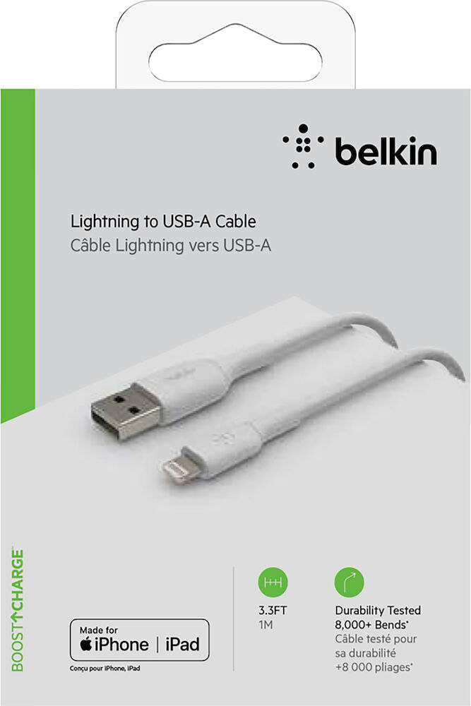 Belkin Lightning-USB-A 1 meter vit