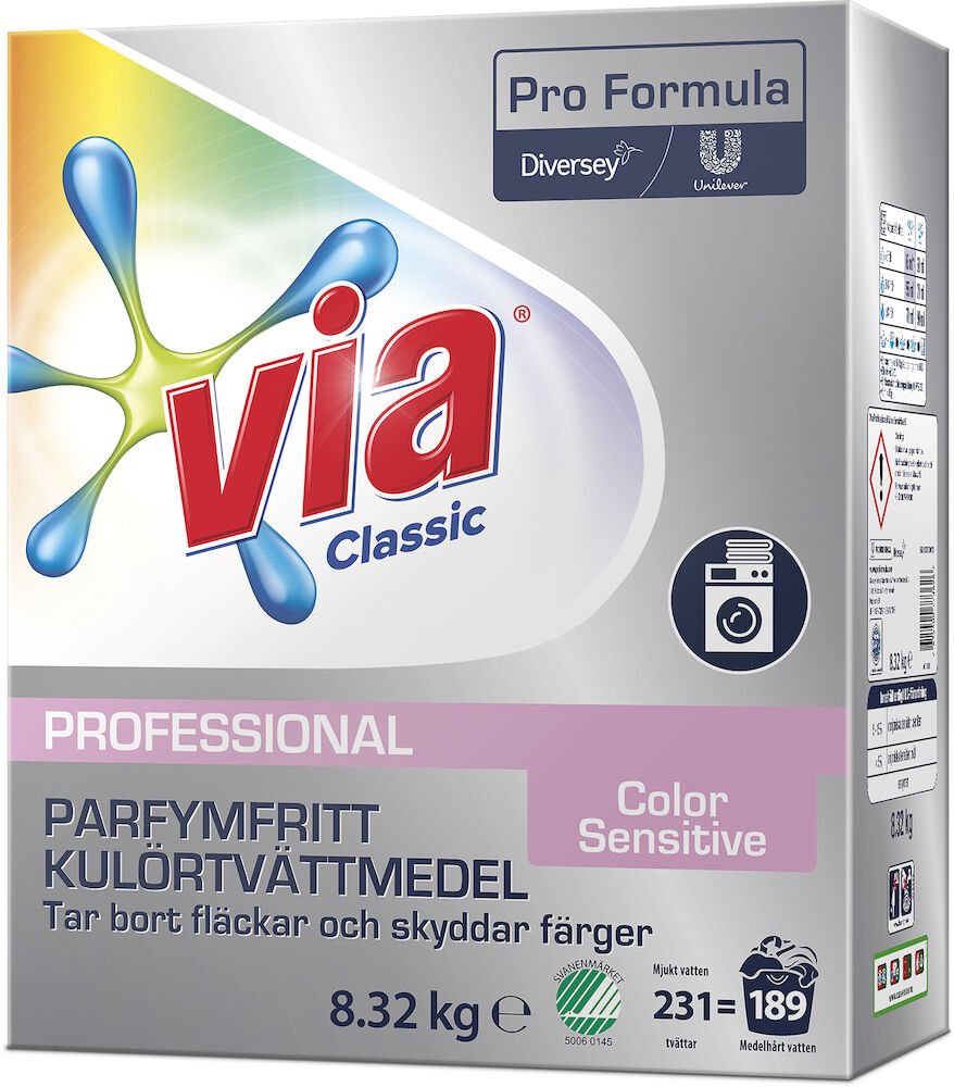VIA Tvättmedel Professional Color Sensitive+ 8,32 kg