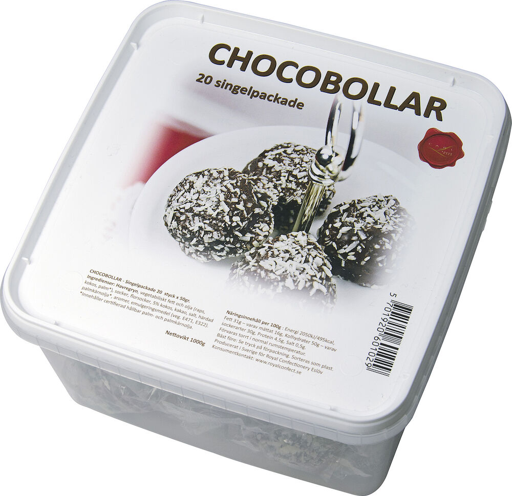 Carl Choklad Chocobollar singelpack 1 kg 20-pack