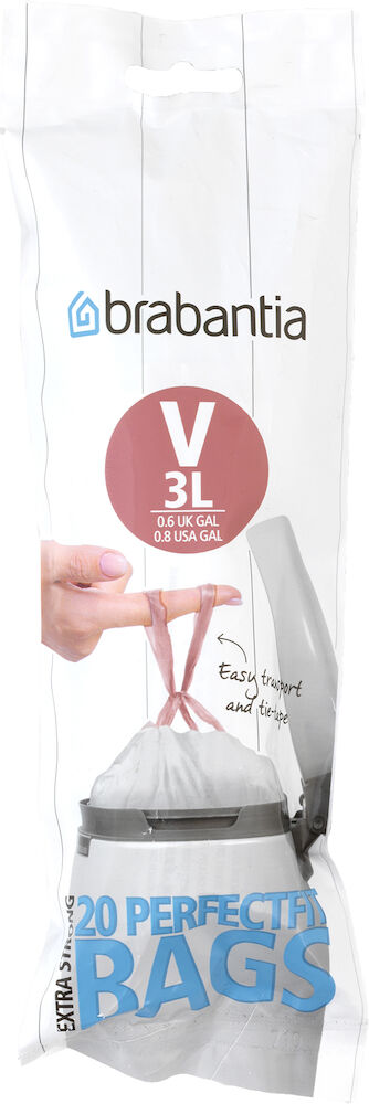 Brabantia Avfallspåse PerfectFit V 3L 20st/fp