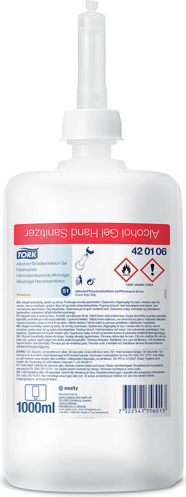 Tork Salub Alkoholgel Salubrin Handdesinfektion 80% S1 1 liter Tork