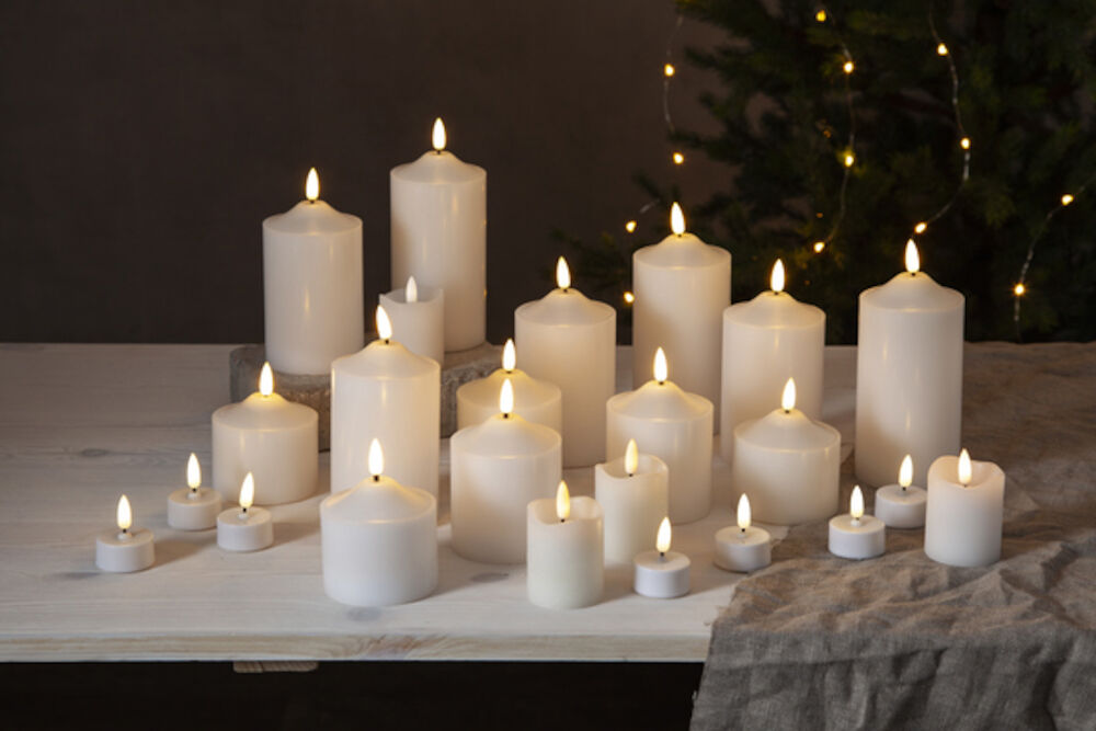 Star Trading Blockljus LED Flamme Ø75 mm H=95 mm