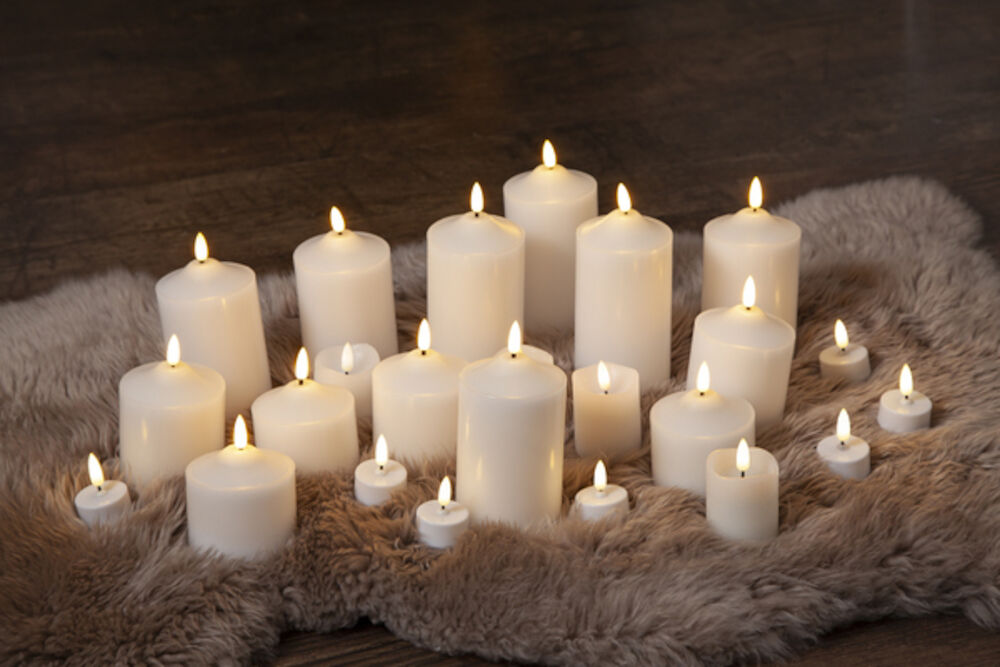 Star Trading Blockljus LED Flamme Ø75 mm H=120 mm