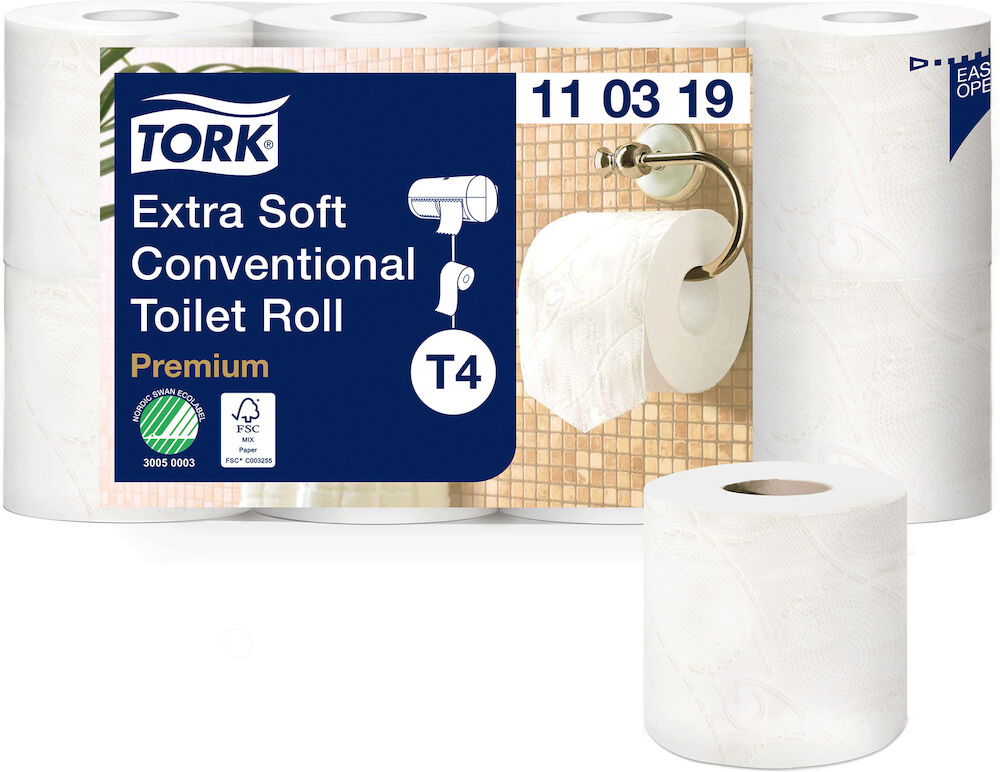 Tork Toalettpapper Premium Extra Mjukt 3-lager 56 rullar/bal