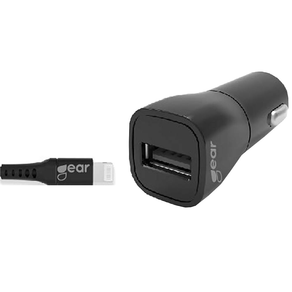 Gear Laddare 12-24V 1xUSB 2,4A svart