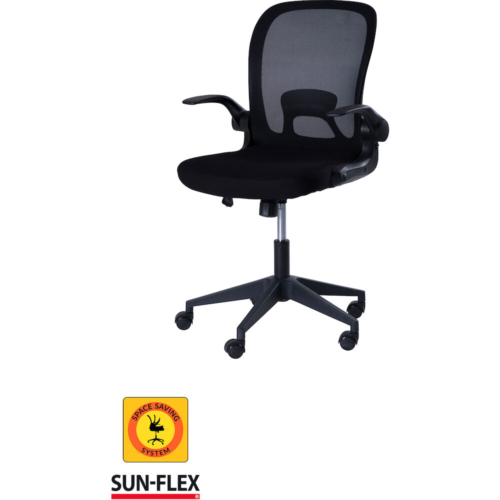 SUN-FLEX Skrivbordsstol Hideaway fällbar svart