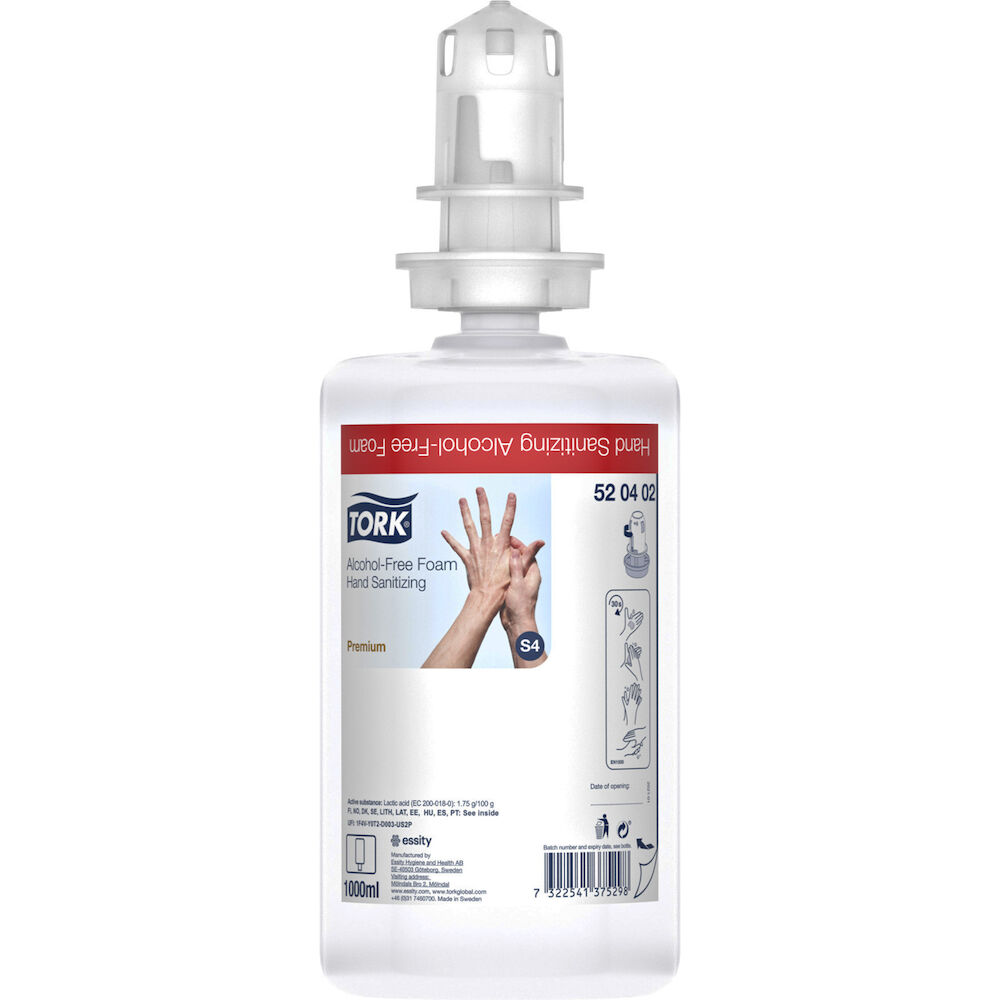 Tork Handdesinfektionsskum utan alkohol S4 1 liter