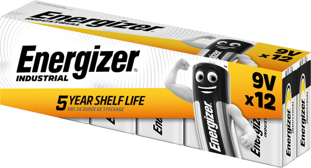 Energizer Batteri Industrial Alkaliskt 9V 12-pack