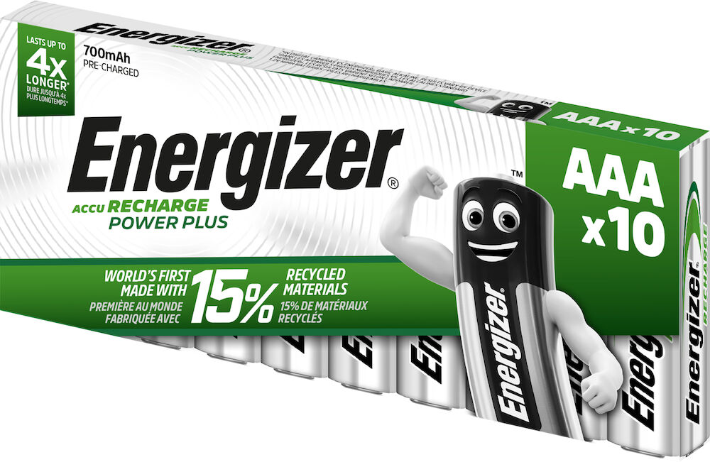 Energizer Laddningsbara Batterier AAA 700mAH 10-pack