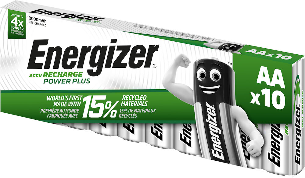 Energizer Laddningsbara Batterier AA 10-pack 2000mAH