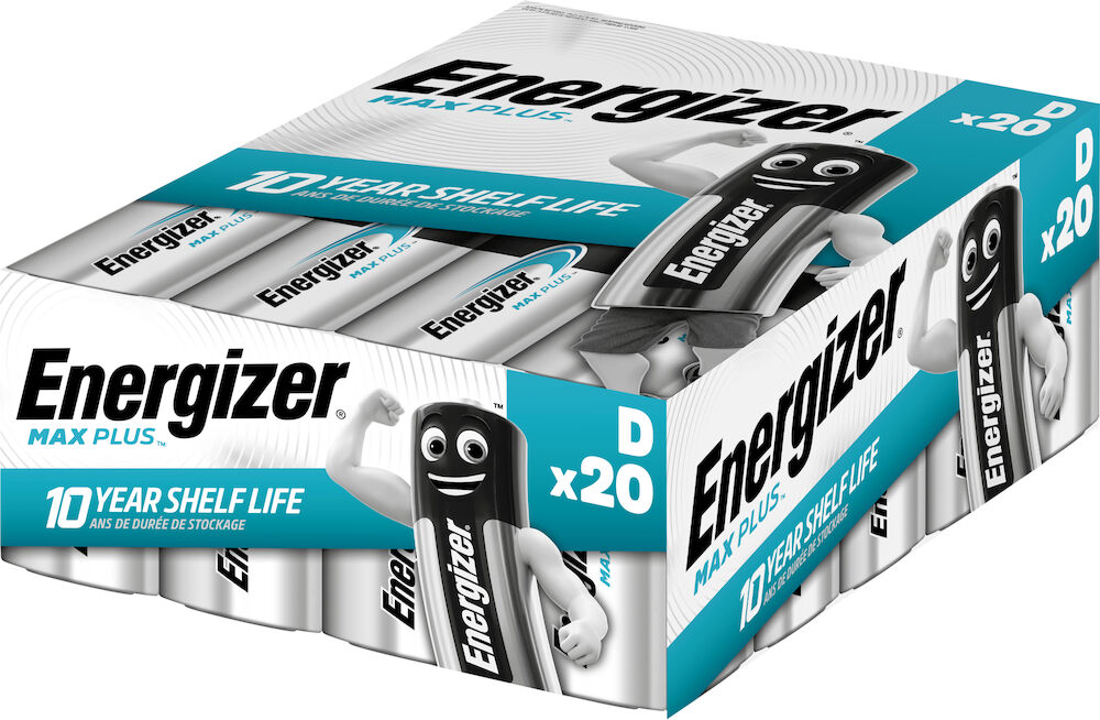 Energizer Batteri Max Plus Alkaliskt D LR20 20-pack