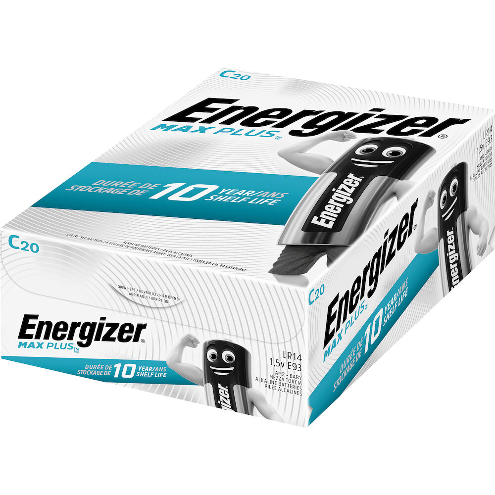 Energizer Batteri Max Plus Alkaliskt C 20-pack
