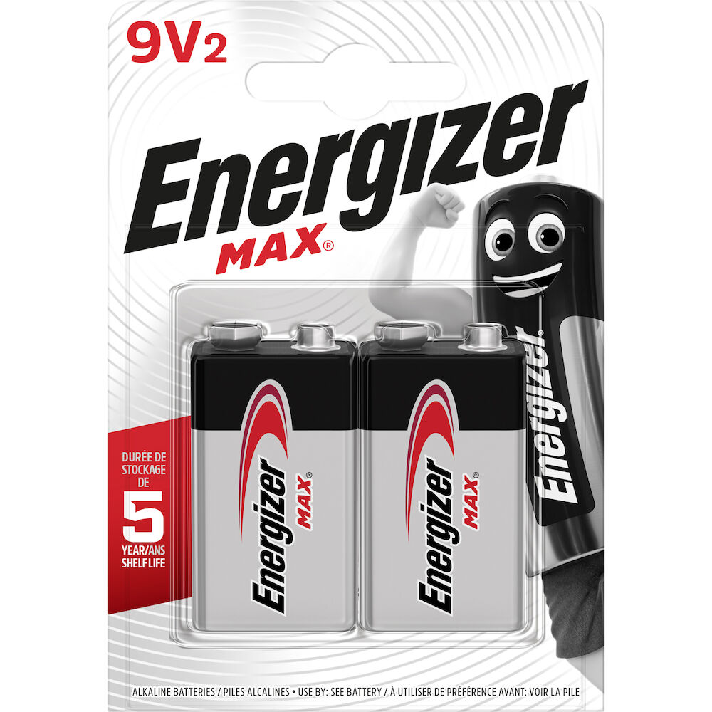 Energizer Batteri Alkaliskt 9V 2-pack