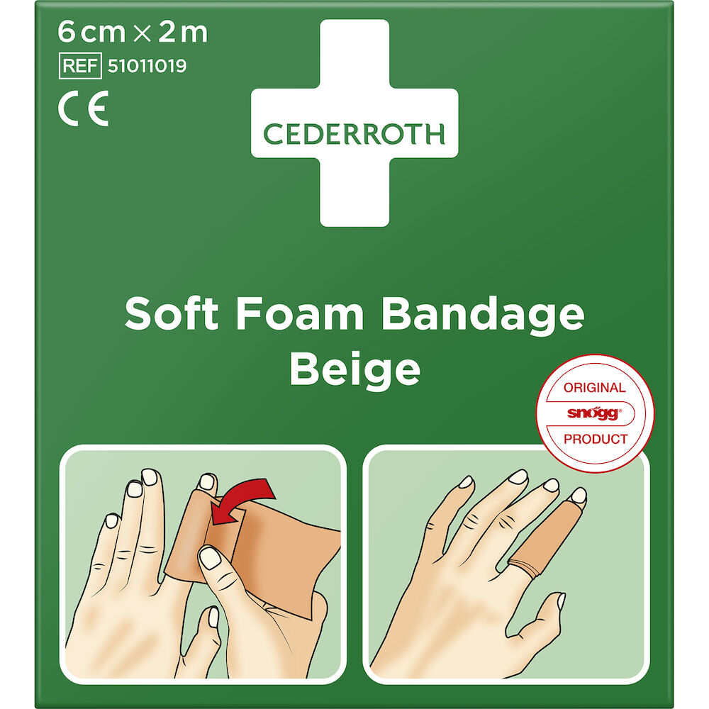 Cederroth Bandage Soft Foam Beige 60 mm x 2 meter