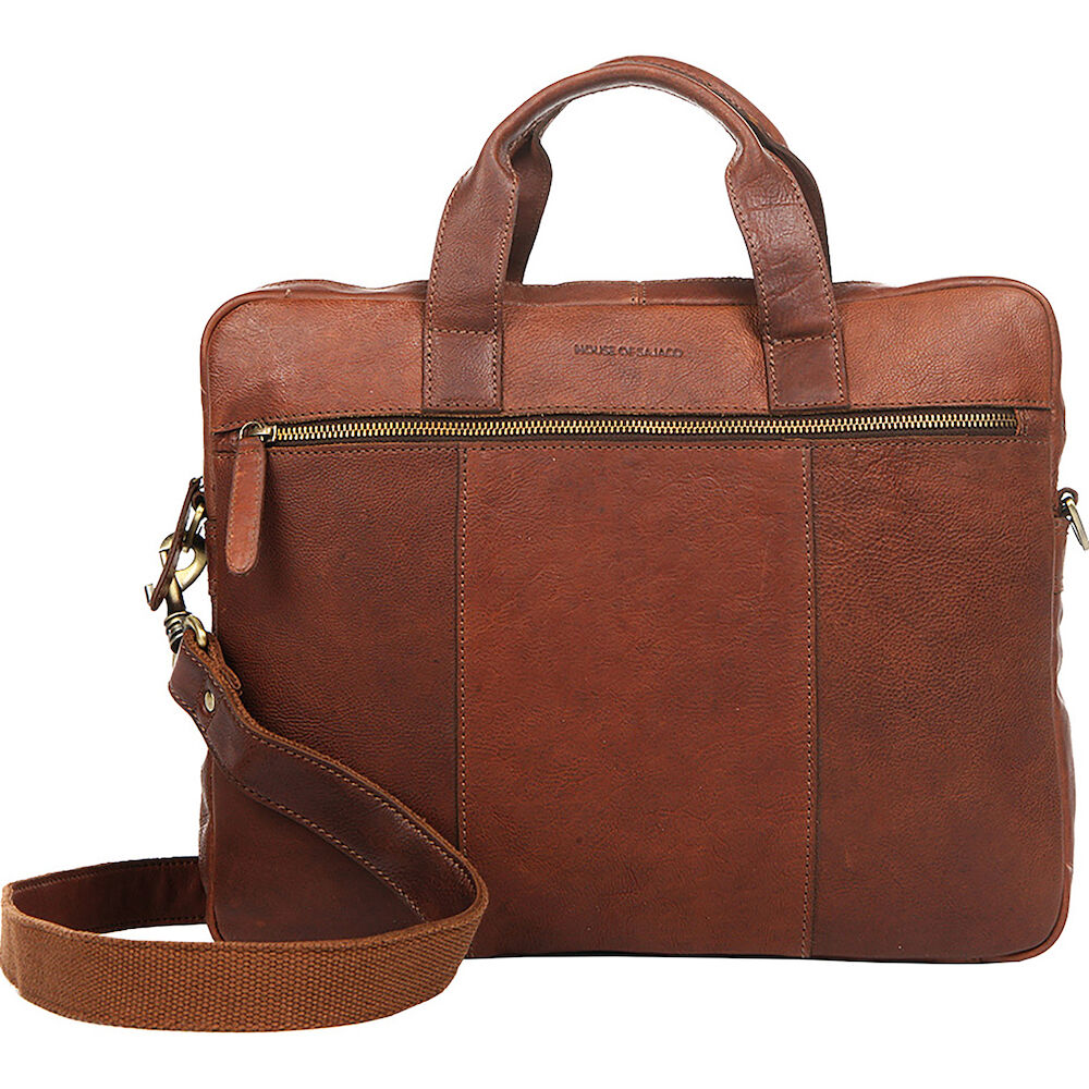 House of Sajaco Portfölj skinn 16'' 1 fack Cognac