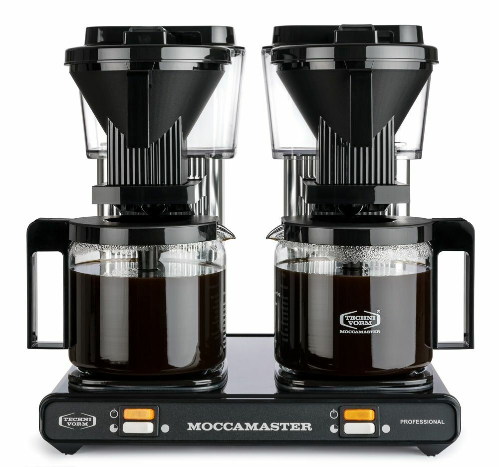 Moccamaster Kaffebryggare Professional Double Black/Silver 2 x 1,25 liter