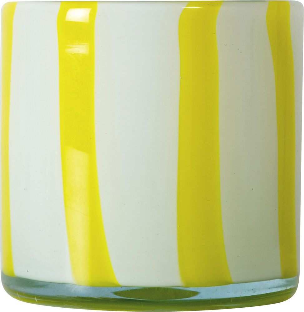 ByOn Ljuslykta Curve XS gul/vit