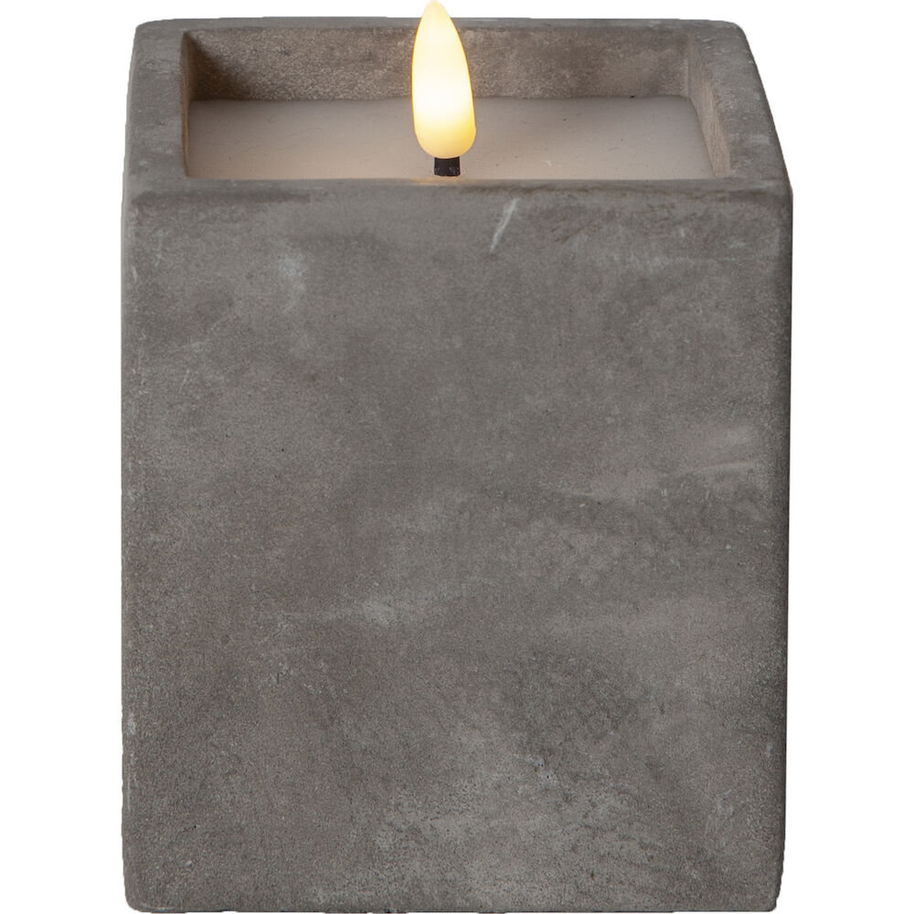 Star Trading Lykta LED Flamme Cement 11 cm
