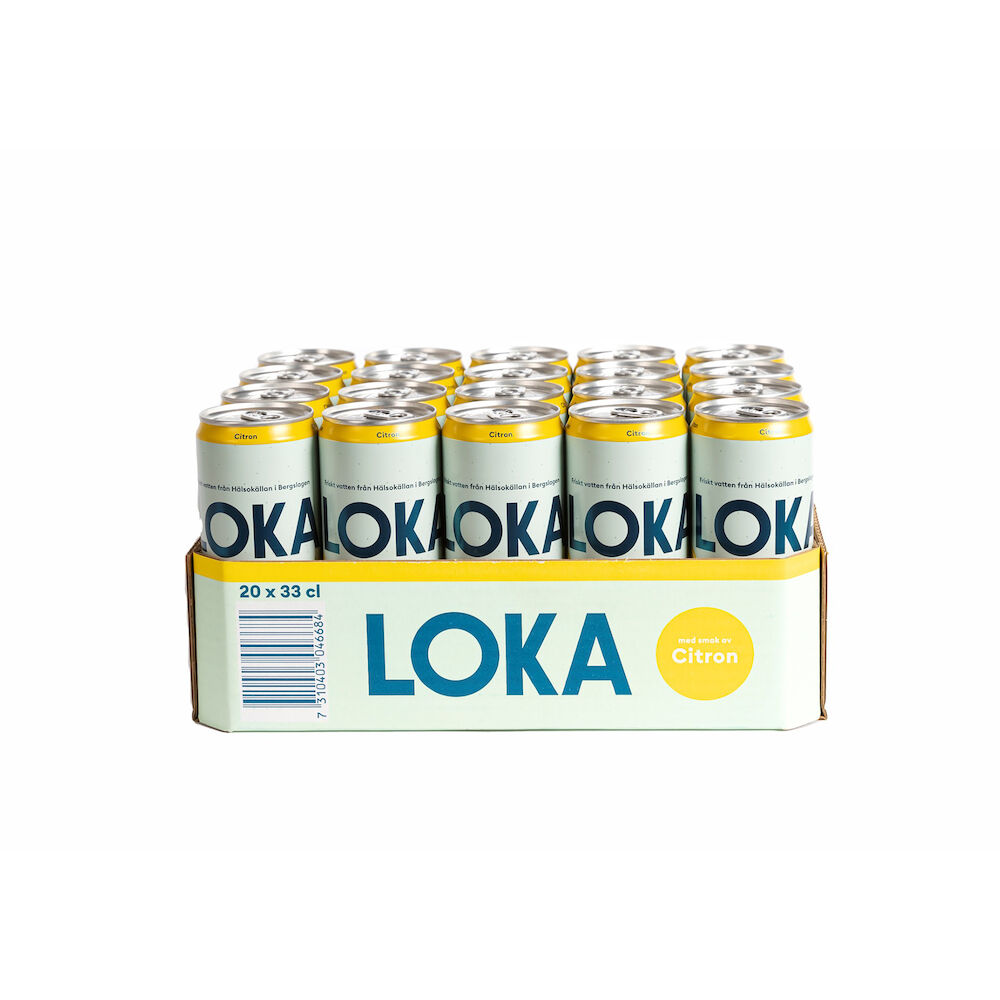 Loka Kolsyrad vatten Citron 33cl sleek can Inkl. pant