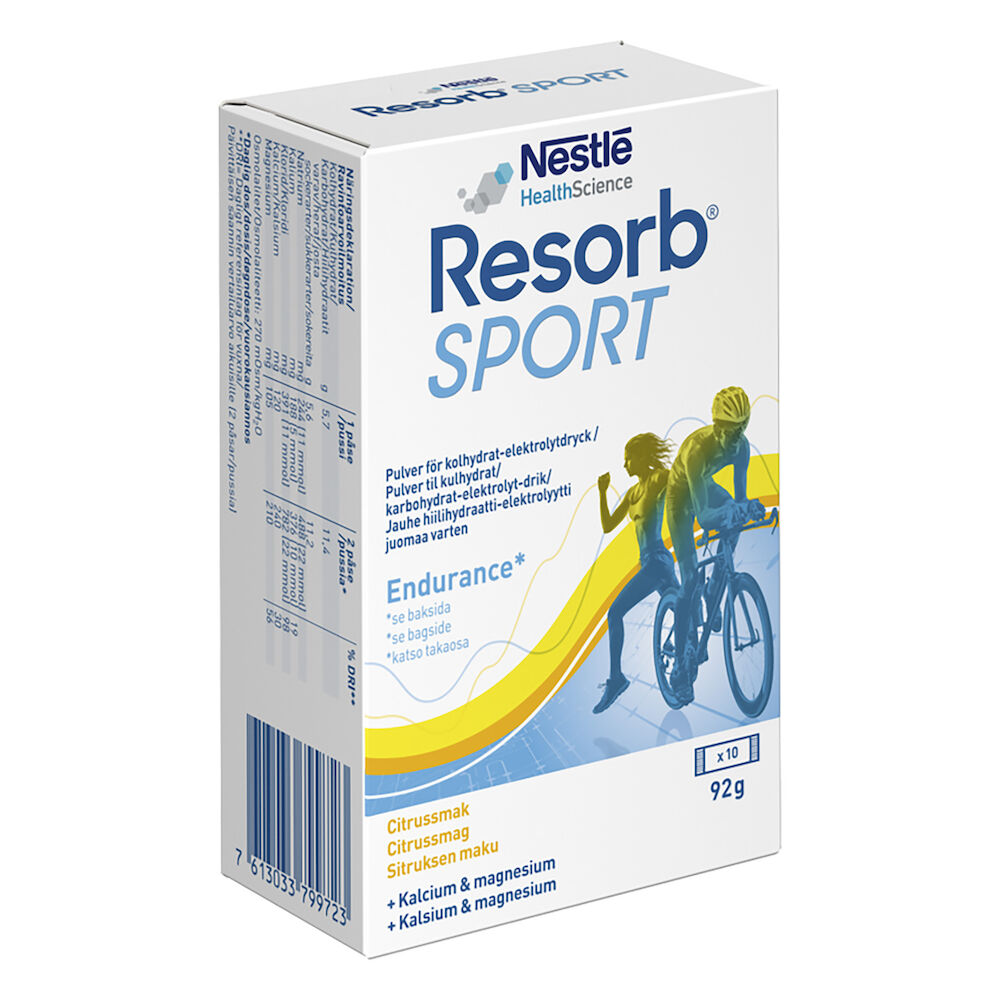Resorb Vätskeersättning dospåse Sport Citrus 10 st/fp