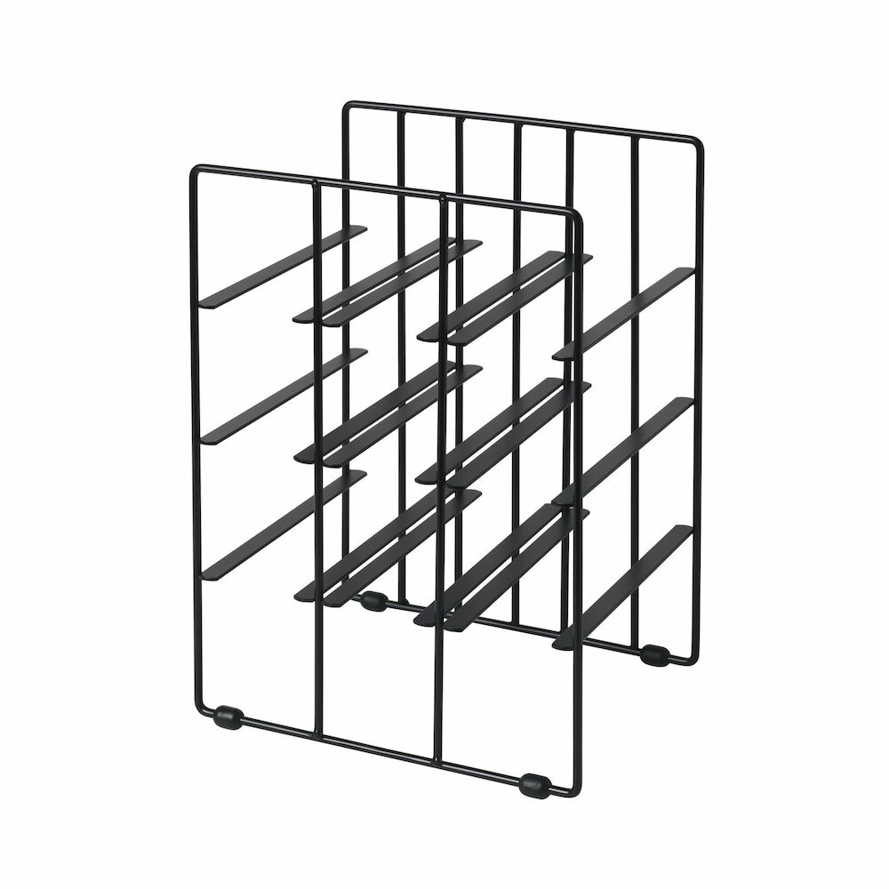 Blomus Vinställ PILARE 9 flaskor Svart