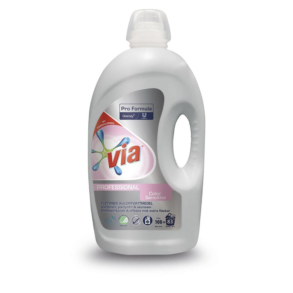 Via Professional Tvättmedel flytande Via Pro Color Sensitive 4,32 liter
