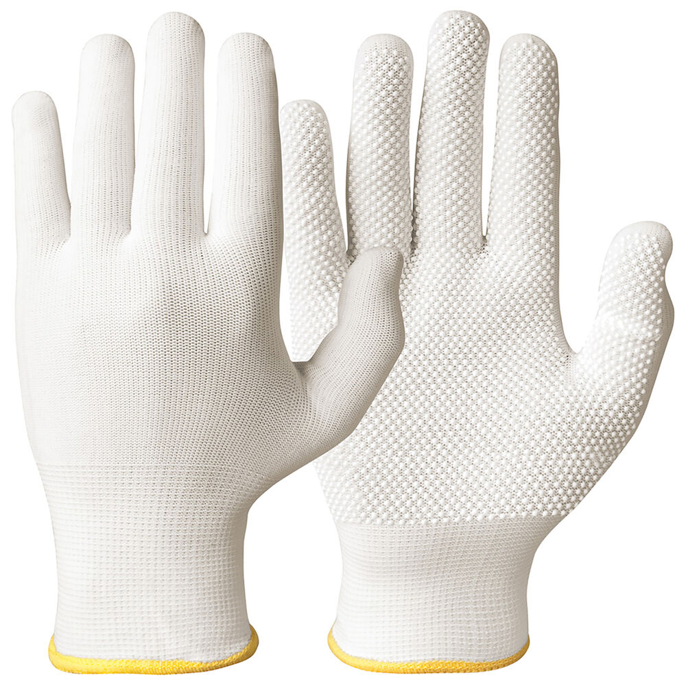 GranberG Handske bomull dots vit 7